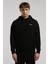 Ever Classics Comfort Siyah Kapüşon Baskılı Erkek Sweatshirt 1