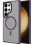 Galaxy S24 Ultra Kılıf Sert Pc Arka Yüzey Wireless Şarj Özellikli Mtsc Flet Magsafe Kapak-Derin Mor 1