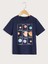 Kare 9 Gezegen Baskılı Oversize Bisiklet Yaka Pamuklu Çocuk T-Shirt 1