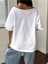Kadın Kayık Yaka 14 Baskılı Oversize %100 Pamuk T-Shirt 4