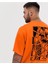 Skullcracked Baskılı Bisiklet Yaka Oversize Unisex Tshirt 1