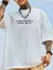 Büyük Beden Just Be Free Galaxy Astronot V2 Baskılı Oversize Bisiklet Yaka T-Shirt 3