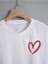 Çocuk Kalp Baskılı Oversize Crop T-Shirt 3