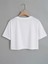 Çocuk Kalp Baskılı Oversize Crop T-Shirt 4
