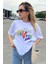 Renkli Self Love Baskılı Oversize Bisiklet Yaka T-Shirt 2