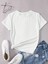 Kadın Beyaz Disco Top Baskılı Oversize Bisiklet Yaka Tshirt 3