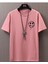 Gül Kurusu x x Göz Detay Baskılı Oversize Pamuklu T-Shirt 1