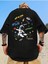 Just Be Free Galaxy Astronot V2 Baskılı Oversize Bisiklet Yaka T-Shirt 2
