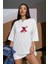 Beyaz 'osaka Dragon Japonca' Baskılı Oversize Kadın T-Shirt 3