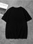 Spaceman 'moon' Ön Baskılı Oversize Bisiklet Yaka Yazlık Pamuk Siyah T-Shirt 2