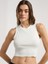 Ever Relaxed Rib Beyaz Kadın Thick-Strapped Atlet 1
