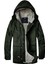 Regular Fit Su ve Soğuğa Dayanıklı Kürklü Kapüşonlu Çocuk Parka Kaban--Siyah-- 1