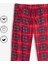 2’li Erkek Pijama Altı Kareli Cepli Süet Kumaş Rahat Kesim Regular Fit İpli Beli Lastikli Ekoseli Yeşil Kırmızı Eşofman Tek Alt 5