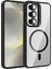 Galaxy S24 Kılıf Standlı ve Kamera Lens Hediyeli M-Safe Şarj Özellikli Arth Etro Kapak - Siyah 1