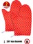 Kırmızı 2'li Tencere ve Fırın Eldiveni, 220°C Isıya Dayanıklı, Mutfak Pişirme Ekipmanı 1