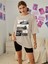 Büyük Beden 1976 Brooklyn Bridge Baskılı Bej Oversize T-Shirt 3