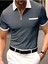 Unisex Büyük Beden Gri Fermuarlı Kısa Kol %100 Pamuk Golf T-Shirt 1