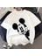 Güler Yüz Mickey Baskılı Beyaz Oversize T-Shirt 1