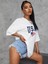 Usa Flag Baskılı Unisex Oversize Tişört 4