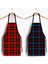Kırmızı Ekoseli Mutfak Önlüğü Çiftli Set, Şık ve Koruyucu Tasarım 1
