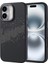 iPhone 16 Kılıf Magsafe Şarj Özellikli Karbon Fiber Tasarımlı Mtsc Vave Kapak-Gri-Gri 1