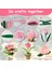 100 Adet Pembe ve Koyu Yeşil Renkli Şönil , Çiçek Yapım Seti, Tüylü Tel, 30 Cm, Peluş Te 3