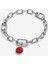 Yazı Işlenebilir Kırmızı Murano Mini Madalyon Charm 925 Ayar Gümüş 4