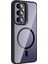 Samsung Galaxy S24 Kılıf Kamera Korumalı Magsafe Şeffaf Renkli Kenar Standlı + Lens Koruyucu 3