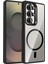 Samsung Galaxy S25 Ultra Kılıf Kamera Korumalı Magsafe Şeffaf Renkli Kenar Standlı + Lens Koruyucu 1