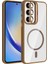 Samsung Galaxy A35 Kılıf Kamera Korumalı Magsafe Şeffaf Renkli Kenar Standlı + Lens Koruyucu 1