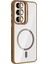 Samsung Galaxy A35 Kılıf Kamera Korumalı Magsafe Şeffaf Renkli Kenar Standlı + Lens Koruyucu 2