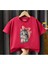 Kids Tatlı Fiyonklu Kedi Baskılı Oversize Çocuk T-Shirt 1
