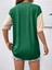 Unisex Yeşil Brooklyn 91 Baskılı Kollar Bej Oversize T-Shirt 2