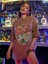 Büyük Beden Bej Girl Gang Baskılı Oversize Tshirt 1