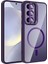 Samsung Galaxy S24 Kılıf Kamera Korumalı Magsafe Şeffaf Renkli Kenar Standlı + Lens Koruyucu 1