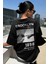 Brooklyn 1898 El Ön Arka Baskılı Oversize/rahat Kesim Bisiklet Yaka Unisex Örme T-Shirt 2
