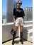 Brooklyn 1898 El Ön Arka Baskılı Oversize/rahat Kesim Bisiklet Yaka Unisex Örme T-Shirt 3