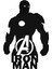 Iron Man Oto Özel Yeni Sticker 25 x 37 cm 1