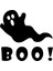 Boo Uçan Hayalet Oto Özel Yeni Sticker Siyah 30 x 30 cm 1