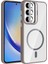 Samsung Galaxy A06 Kılıf Kamera Korumalı Magsafe Şeffaf Renkli Kenar Standlı + Lens Koruyucu 1
