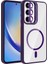 Samsung Galaxy A25 Kılıf Kamera Korumalı Magsafe Şeffaf Renkli Kenar Standlı + Lens Koruyucu 1