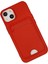 iPhone 14 Plus Kılıf Kelvin Kartvizitli Silikon - Kırmızı - LORCE9087-2658 3