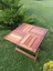 Ahşap Iroko Katlanır Rustik 80X80 Mini Yemek Masası 3