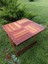 Ahşap Iroko Katlanır Rustik 80X80 Mini Yemek Masası 4