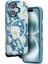 iPhone 16 Flower Series Magsafe Kapak - Mavi - LORCE1804-4846 4