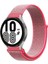Samsung Galaxy Watch 4 Hasırlı Cırtcırtlı Kordon - Pembe - LORCE9263-7746 1