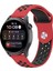 Watch 20MM Spor Delikli Kordon - Kırmızı-Siyah - LORCE7980-8787 1