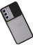 Samsung Galaxy S21 Fe Kılıf Palm Buzlu Kamera Sürgülü Silikon - Siyah - LORCE4062-7681 3