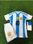 Arjantine 2024 Copa America Messi Çocuk Forması 4lü Set Forma+ Şort +Çorap+Bileklik 2