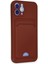 iPhone 12 Kılıf Kelvin Kartvizitli Silikon - Bordo - LORCE2682-1454 2